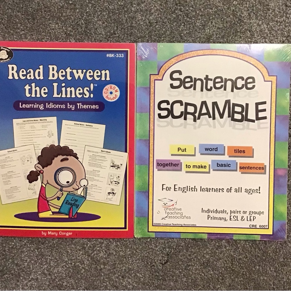 Read Between the Lines Learning Idioms by Themes & Sentence Scramble books